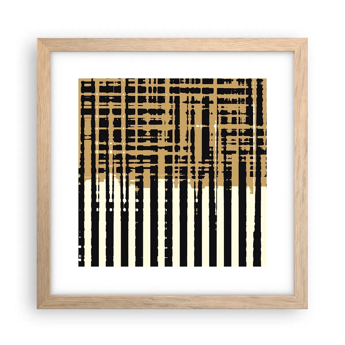 Poster in einem Rahmen aus heller Eiche - Architektonische Abstraktion - 30x30 cm