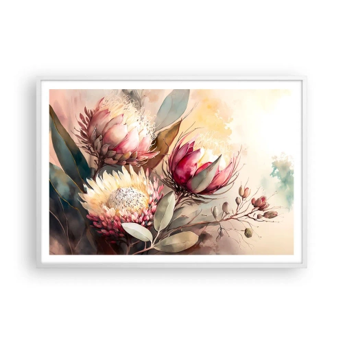 Poster in einem weißen Rahmen - Im Profil und en face - 100x70 cm