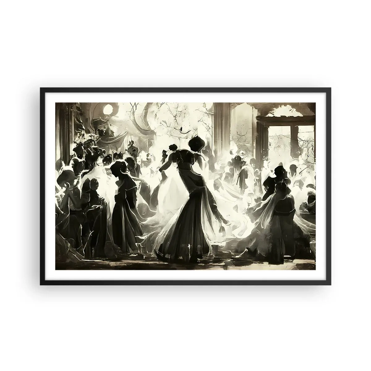Poster in einem schwarzem Rahmen - Die große Maskerade - 91x61 cm