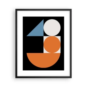 Poster in einem schwarzem Rahmen - Bebilderte Anordnung - 40x50 cm