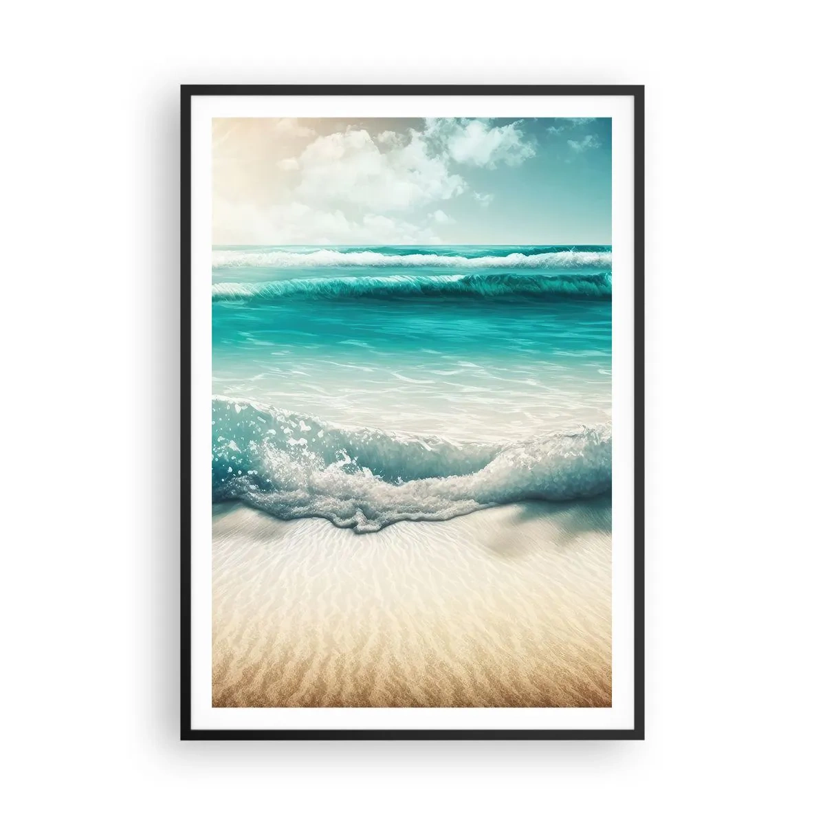 Poster in einem schwarzem Rahmen - Frieden des Ozeans - 70x100 cm