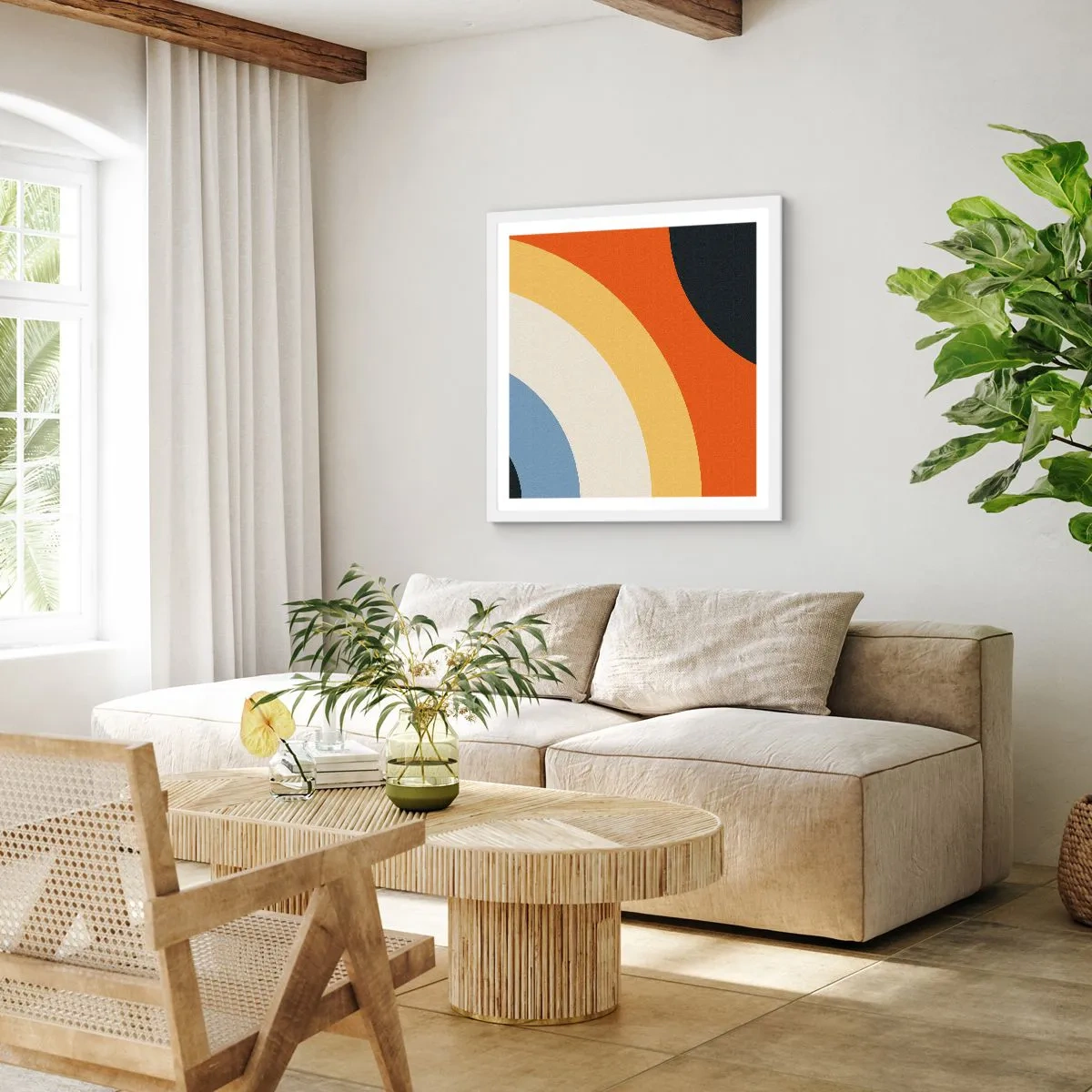 Poster in einem weißen Rahmen - Zu mir selbst - 30x30 cm