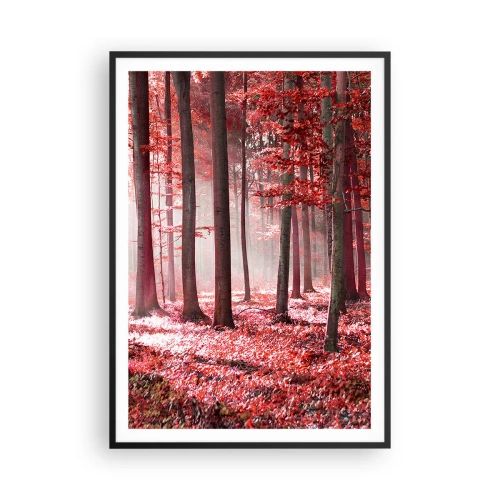 Poster in einem schwarzem Rahmen - Rot ist genauso schön - 70x100 cm