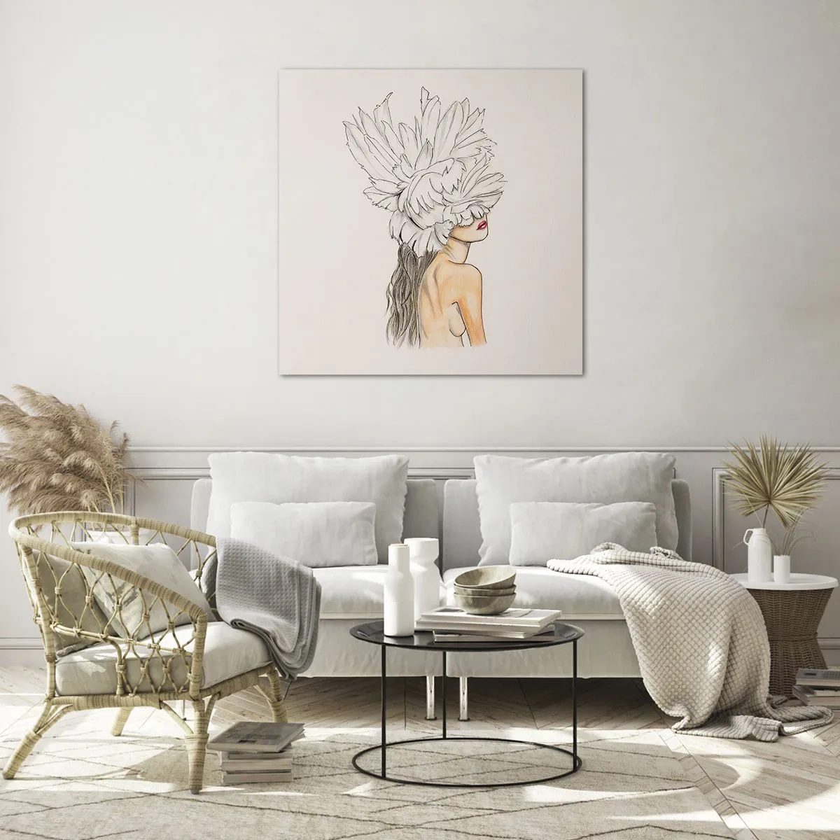 Glasbild - Bild auf glas - Gekrönte Schönheit - 40x40 cm