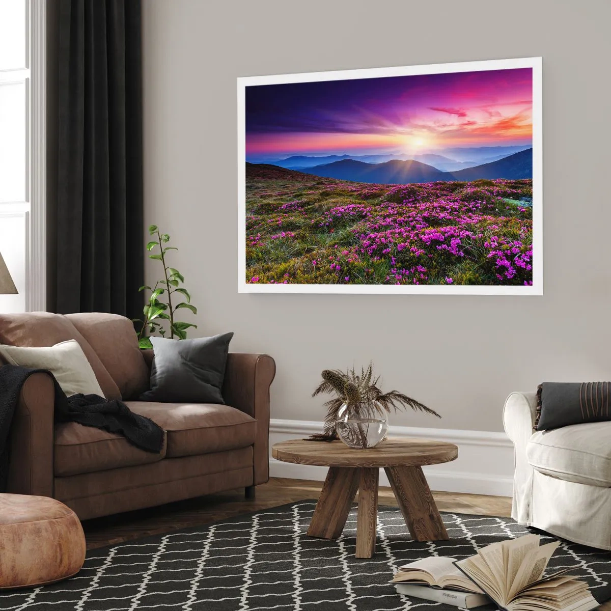 Poster - Kräuter dufteten nach frischen Trauben von den Feldern - 50x40 cm