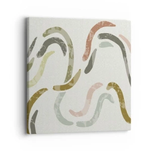 Bild auf Leinwand - Leinwandbild - Fröhlicher Tanz der Abstraktion - 40x40 cm