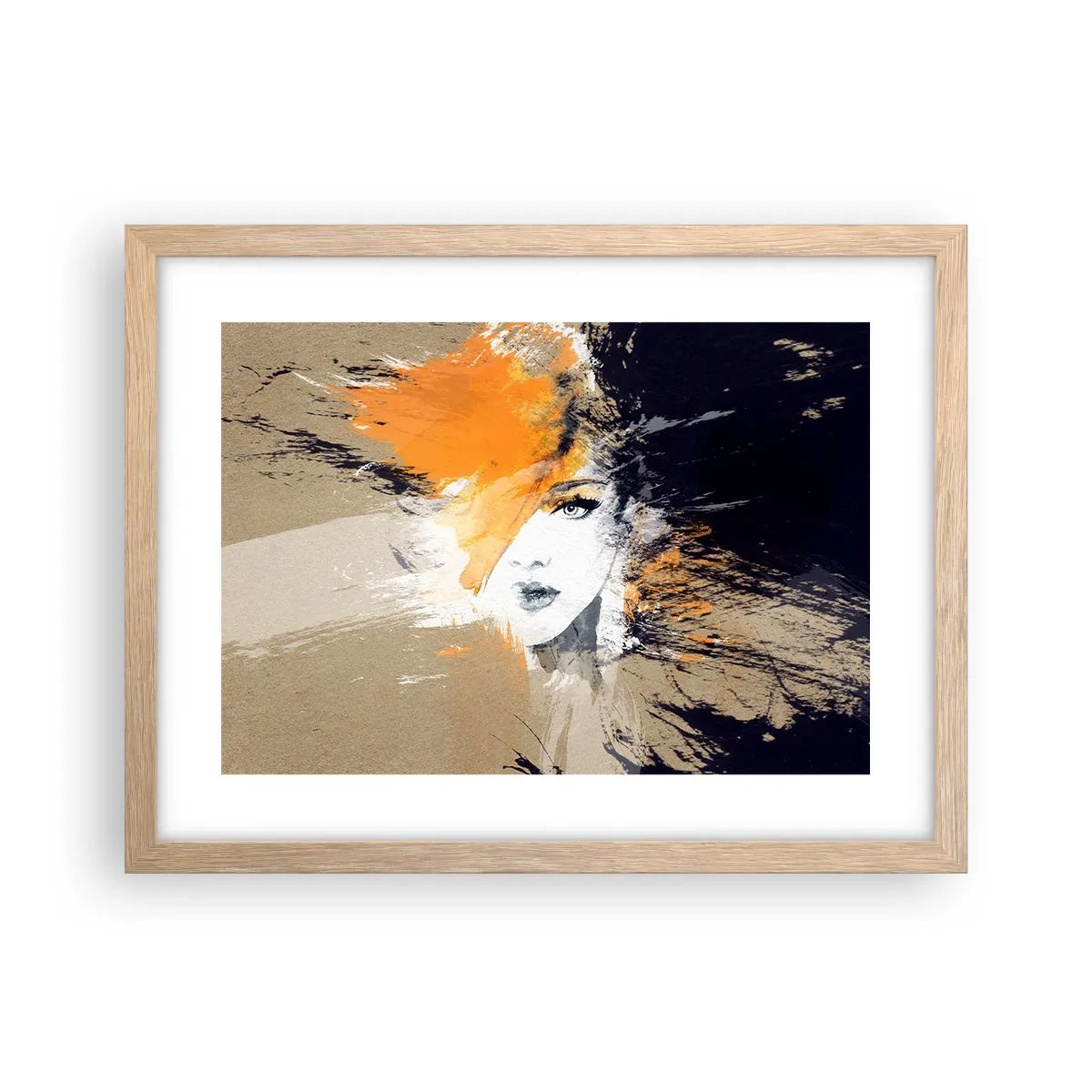 Poster in einem Rahmen aus heller Eiche - Und es ist Licht - 40x30 cm