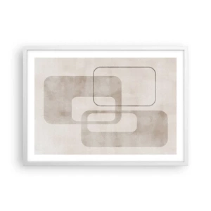 Poster in einem weißen Rahmen - Geometrische Fuge - 70x50 cm