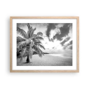 Poster in einem Rahmen aus heller Eiche - Wenn du dich nach Einsamkeit sehnst ... - 50x40 cm