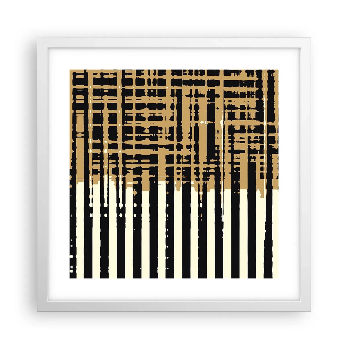 Poster in einem weißen Rahmen - Architektonische Abstraktion - 40x40 cm