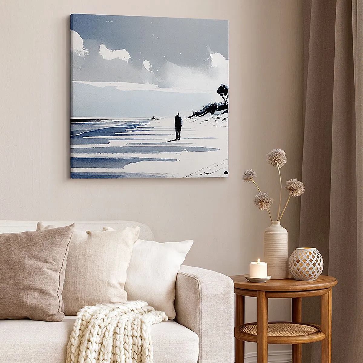 Bild auf Leinwand - Leinwandbild - Allein sein - 30x30 cm