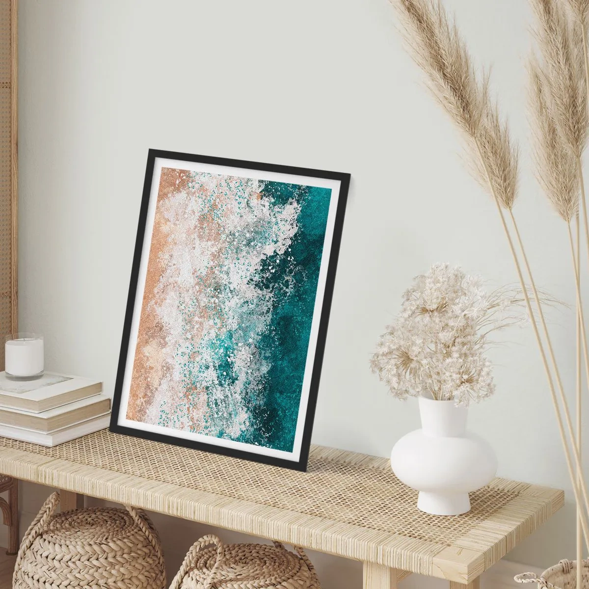 Poster in einem schwarzem Rahmen - Meeresgeschichten - 30x40 cm