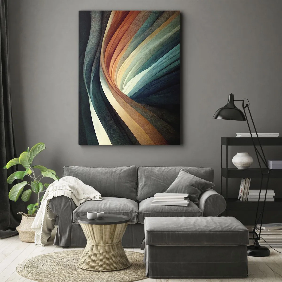 Bild auf Leinwand - Leinwandbild - Aus Farben gewebt - 55x100 cm