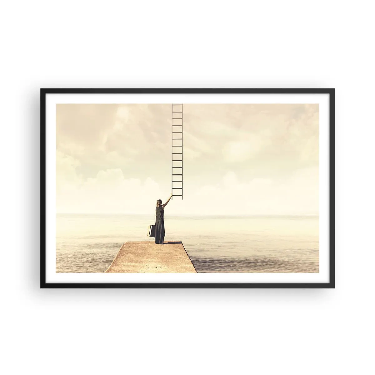 Poster in einem schwarzem Rahmen - Eine magische Reise - 91x61 cm