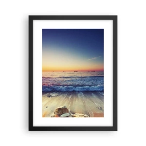 Poster in einem schwarzem Rahmen - Was ist mit dem Horizont? - 30x40 cm