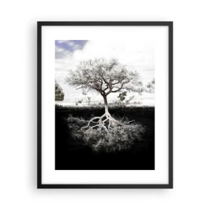 Poster in einem schwarzem Rahmen - Die Natur der Welt entdecken - 40x50 cm