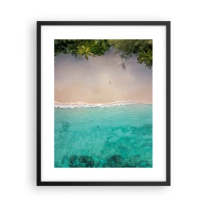 Poster in einem schwarzem Rahmen - Paradiesstrand - 40x50 cm