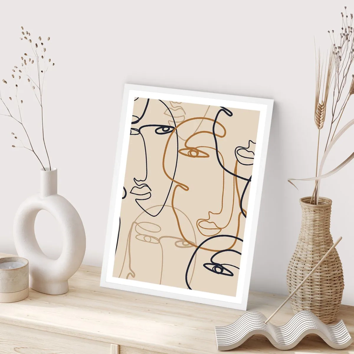 Poster in einem weißen Rahmen - Das Porträt wird multipliziert - 30x40 cm