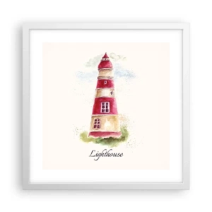 Poster in einem weißen Rahmen - Das Wetter ringsum ist immer gut - 40x40 cm