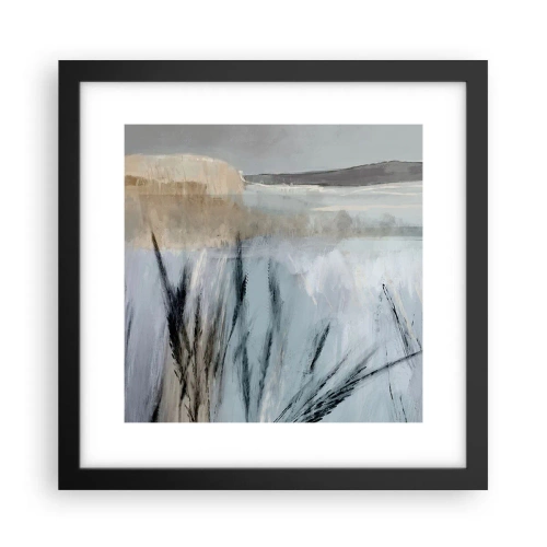 Poster in einem schwarzem Rahmen - Winterfelder - 30x30 cm