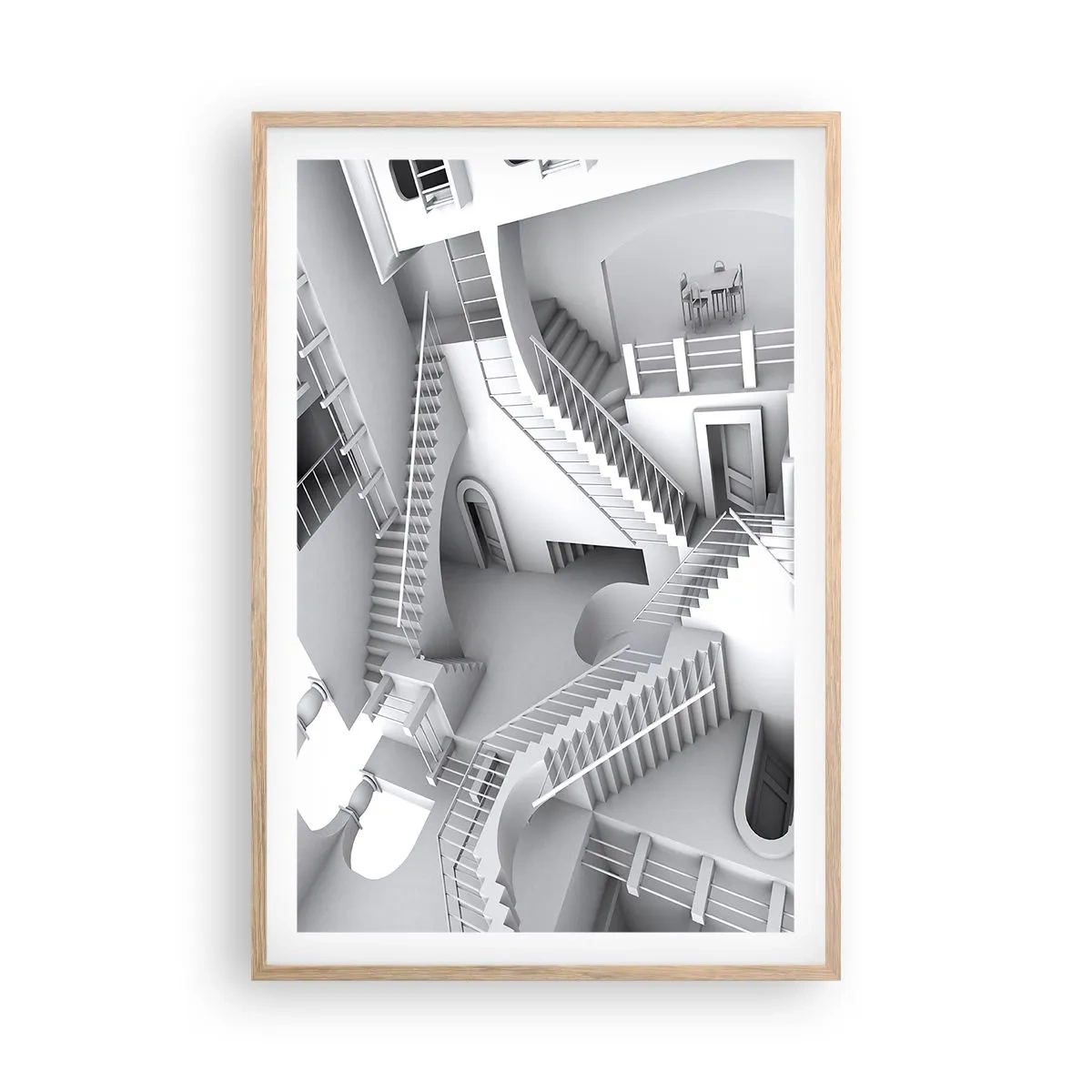 Poster in einem Rahmen aus heller Eiche - Die Paradoxien des Weltraums - 61x91 cm