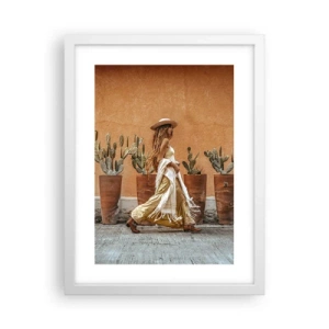 Poster in einem weißen Rahmen - Hippie-Stil - 30x40 cm