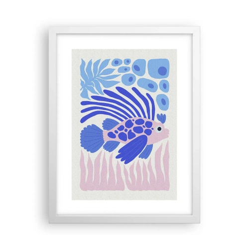 Poster in einem weißen Rahmen - In seinem Fahrwasser - 30x40 cm