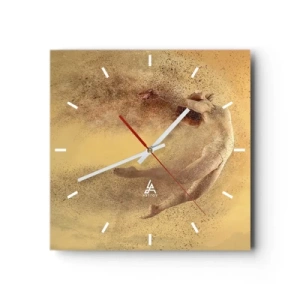 Wanduhr - Glasuhr - In tanzender Ekstase - 40x40 cm
