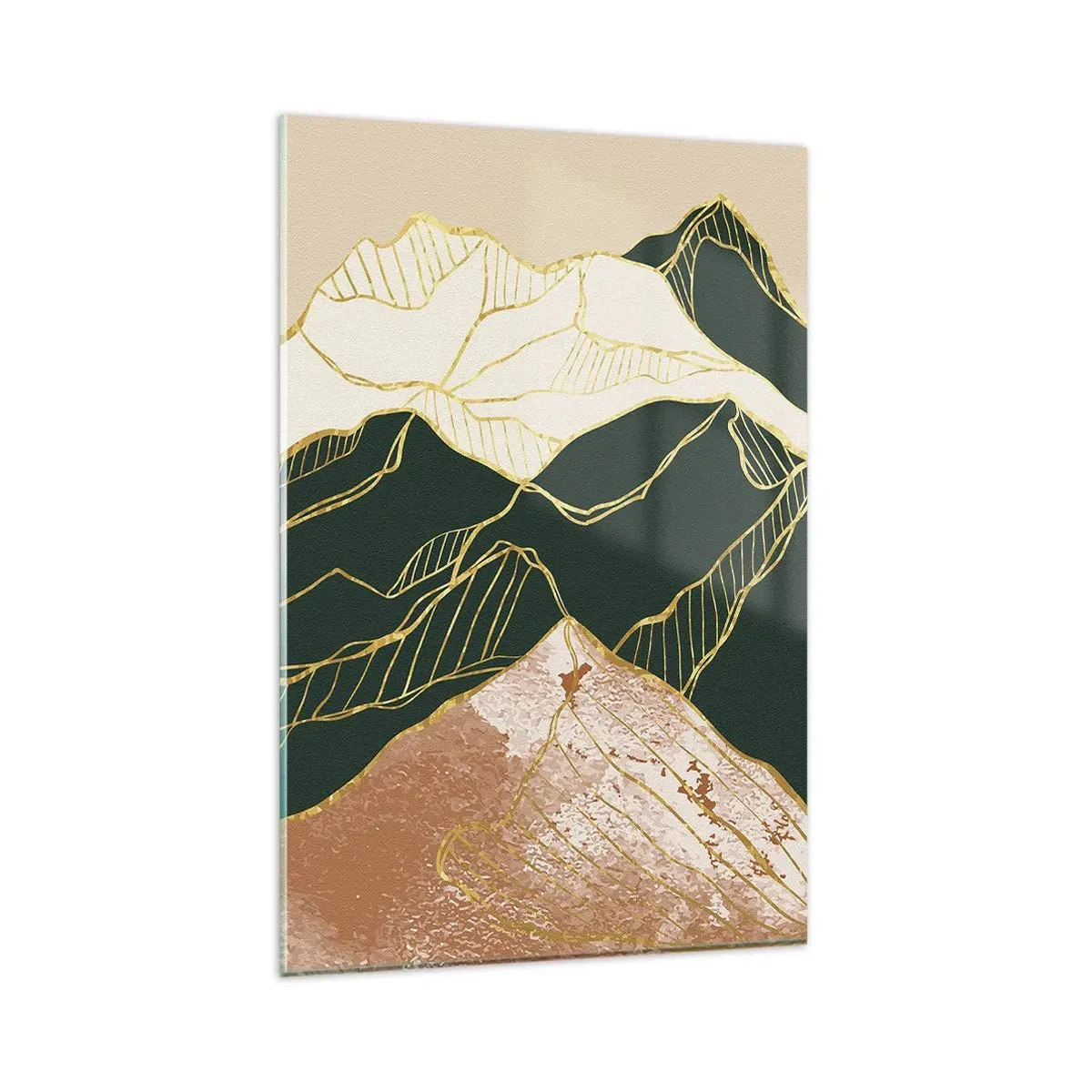 Glasbild - Bild auf glas - Goldene Spitzen - 80x120 cm