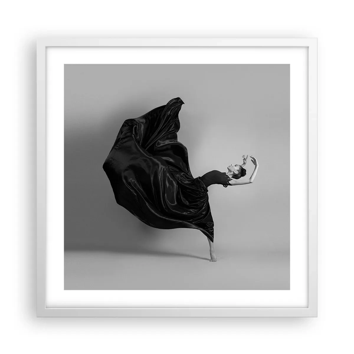 Poster in einem weißen Rahmen - Beflügelt durch die Musik - 50x50 cm