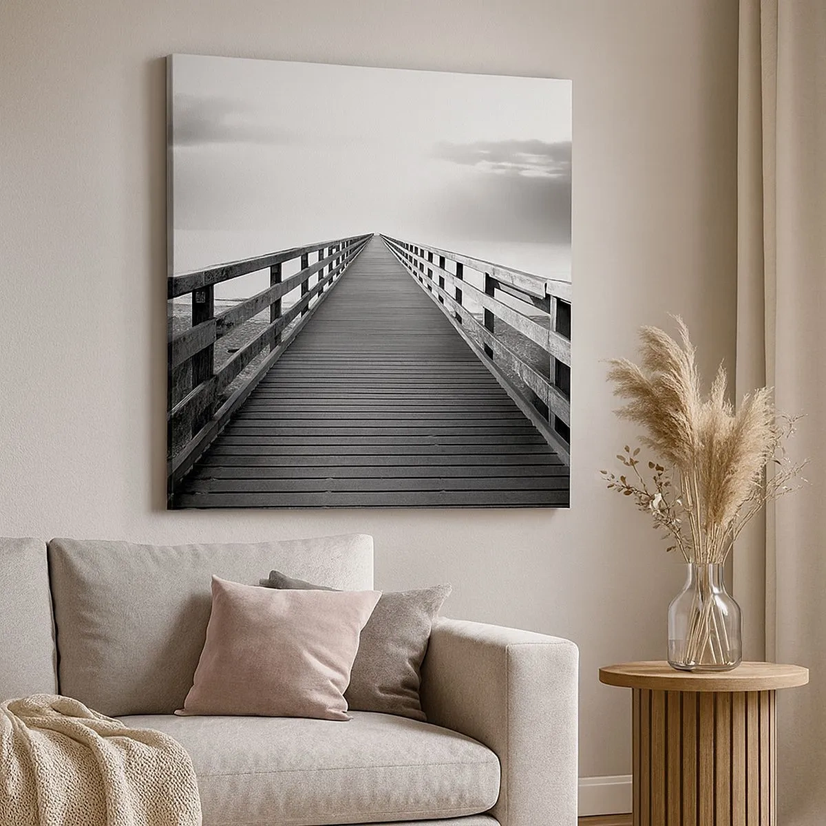 Bild auf Leinwand - Leinwandbild - In die Ferne ... - 30x30 cm