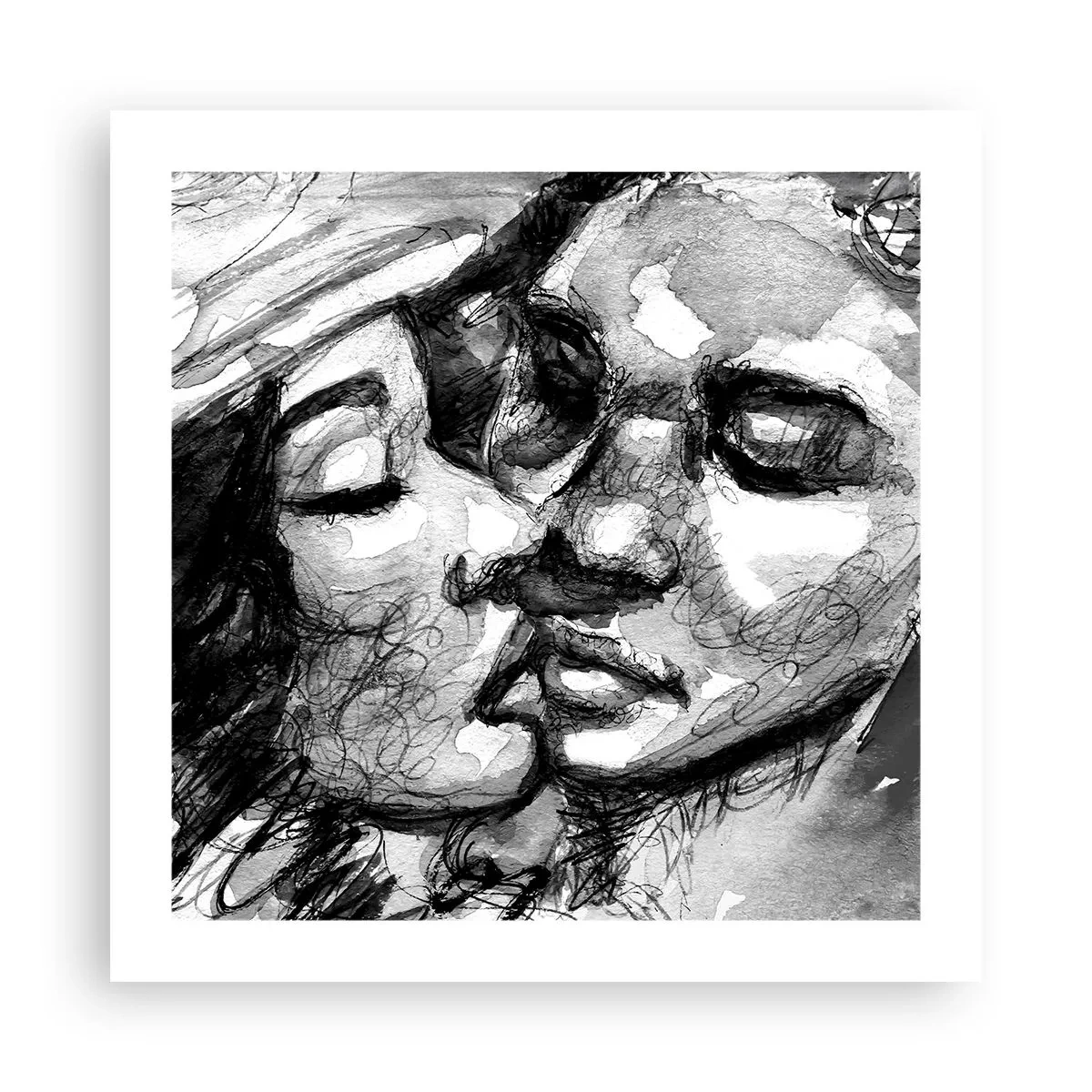Poster - Zärtlicher Moment - 50x50 cm