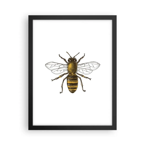 Poster in einem schwarzem Rahmen - Schön und gut - 30x40 cm