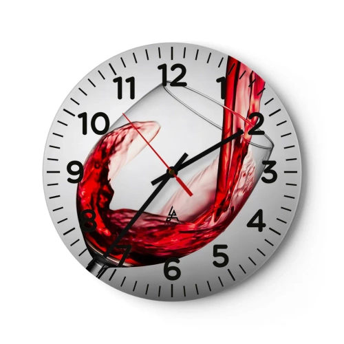 Wanduhr - Glasuhr - Farbe – Bewegung – Klang - 30x30 cm