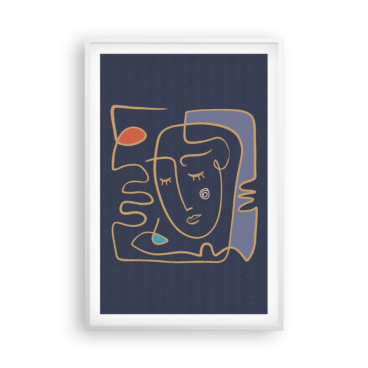 Poster in einem weißen Rahmen - In Gedanken - 61x91 cm