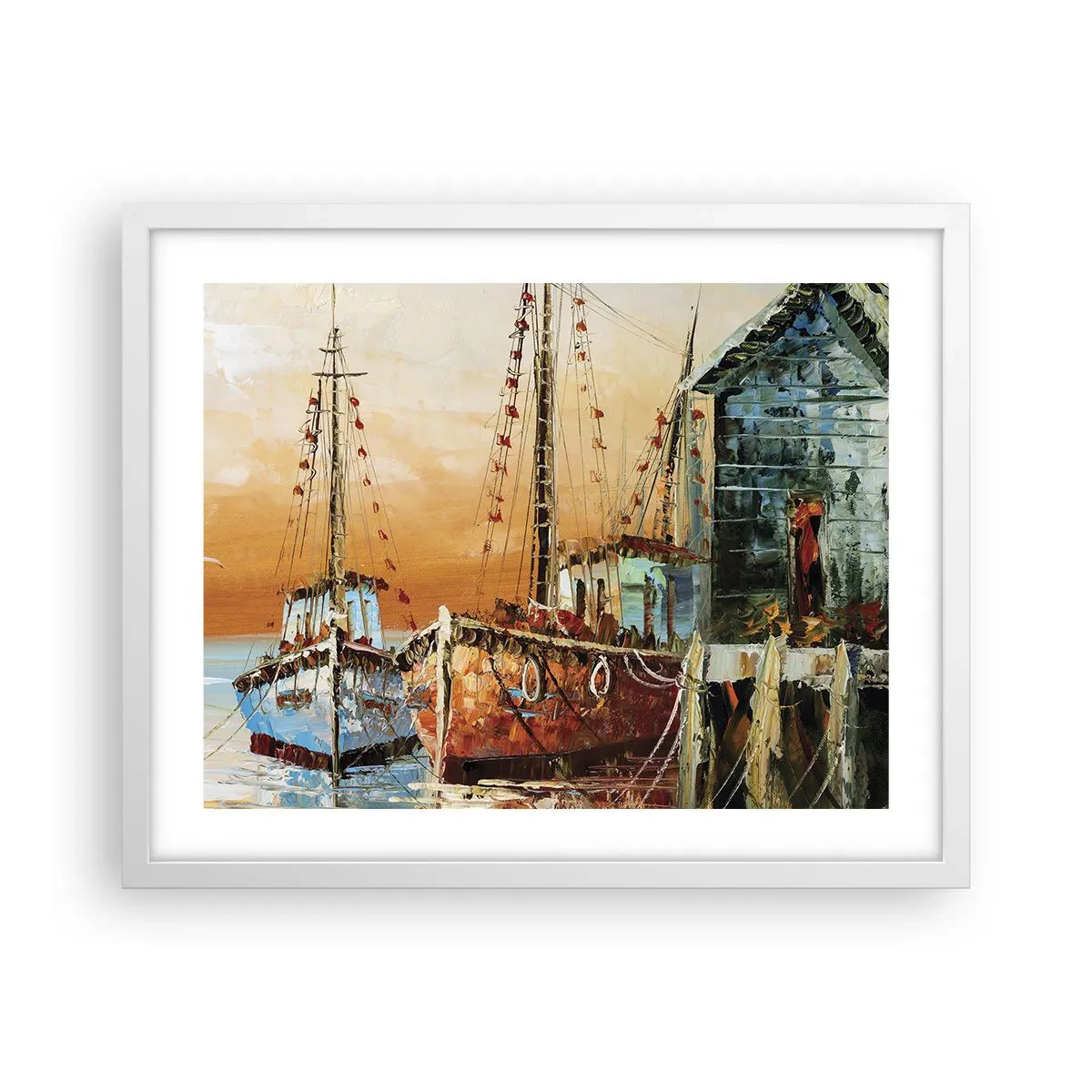 Poster in einem weißen Rahmen - Friedliche Rückkehr - 50x40 cm