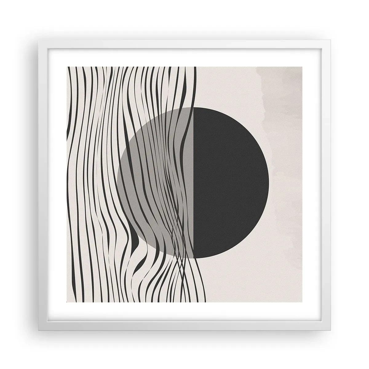 Poster in einem weißen Rahmen - Halbe Komposition - 50x50 cm