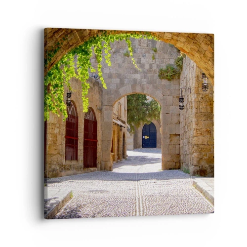 Bild auf Leinwand - Leinwandbild - Die Prozession wird bald erscheinen - 40x40 cm