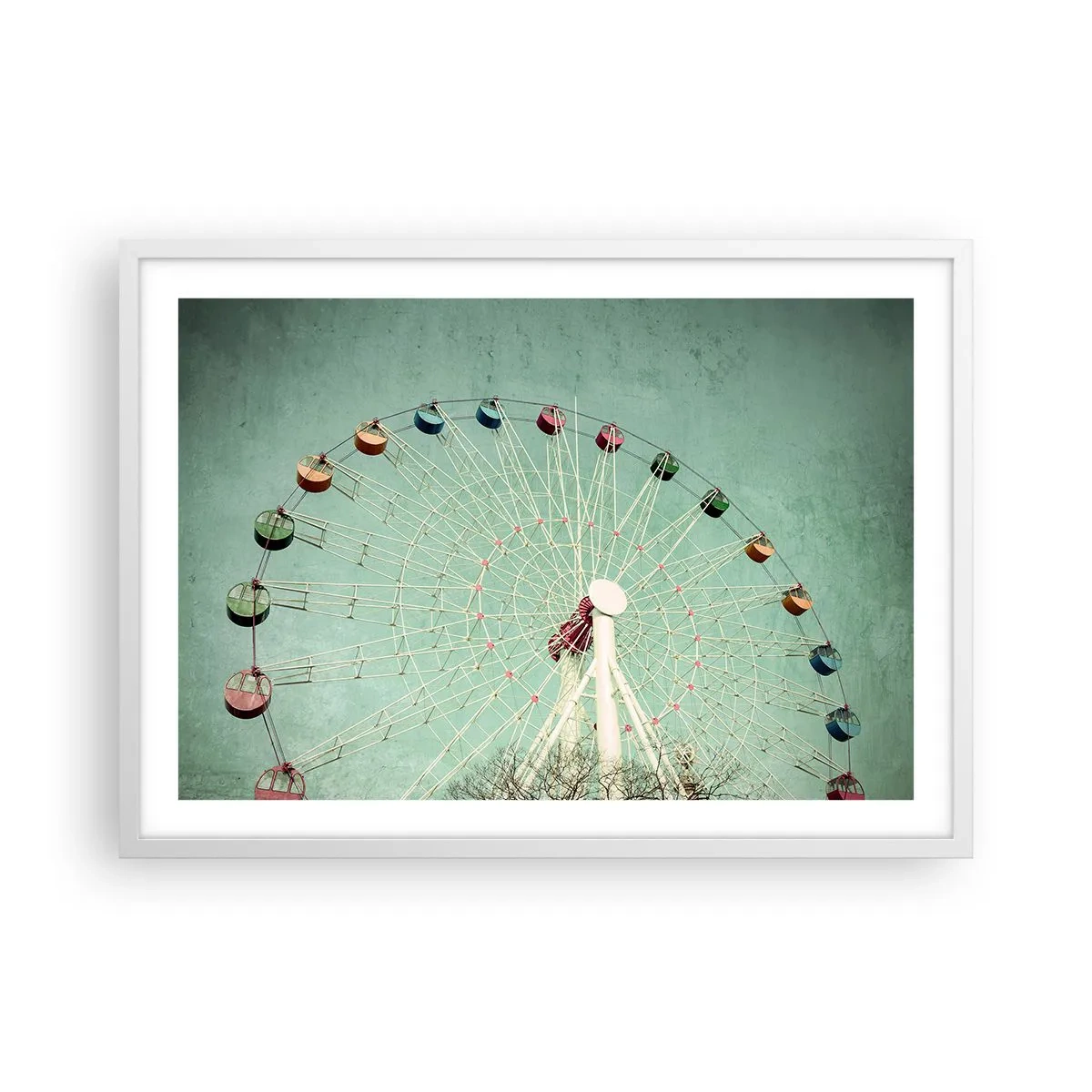 Poster in einem weißen Rahmen - Wir laden zum Spiel ein - 70x50 cm