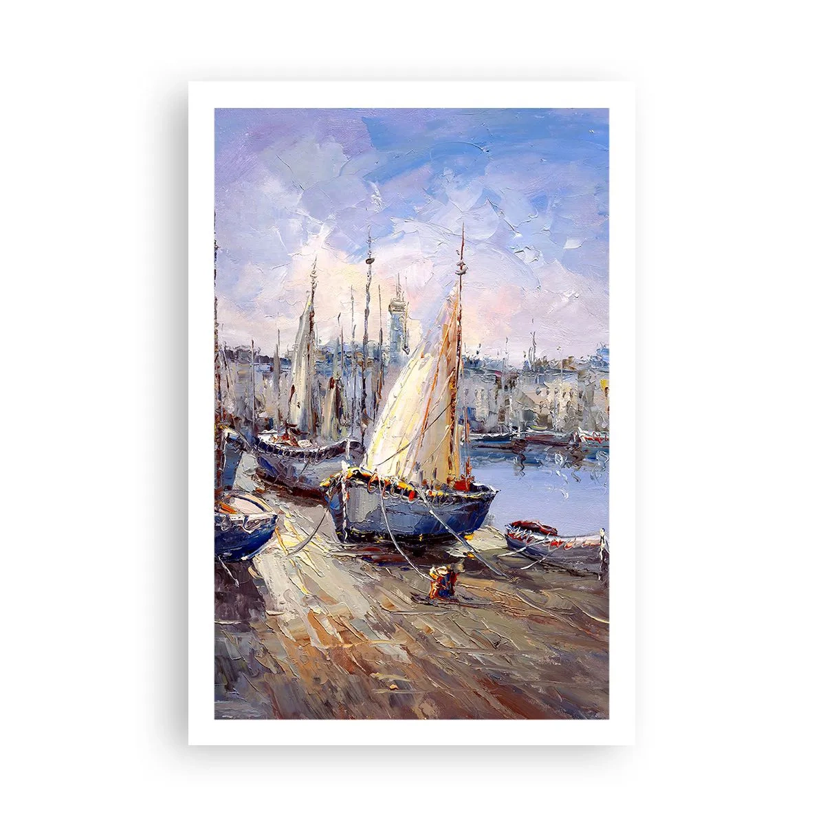 Poster - Stadt an der Bucht - 61x91 cm