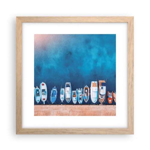 Poster in einem Rahmen aus heller Eiche - In einer Reihe - 30x30 cm