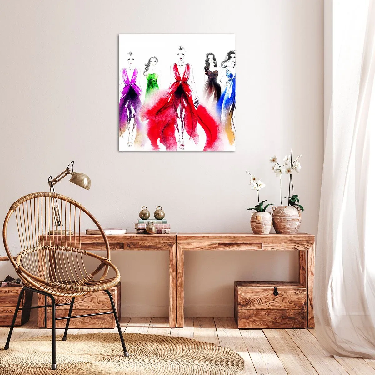 Bild auf Leinwand - Leinwandbild - Stimmungen für Kostüme - 60x60 cm
