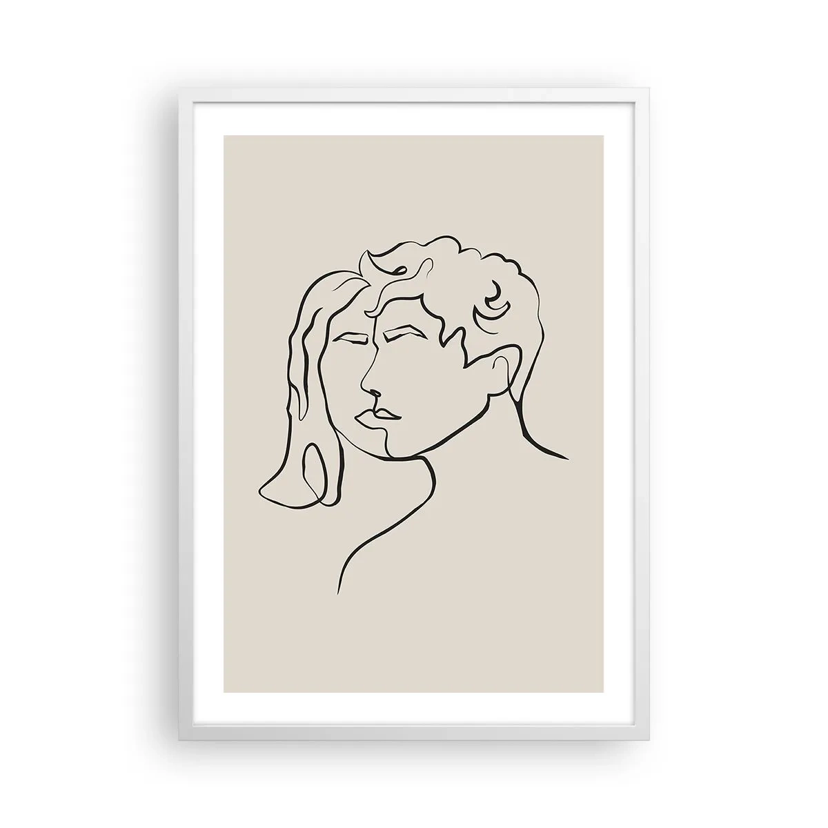 Poster in einem weißen Rahmen - Und es wurde Einheit - 50x70 cm