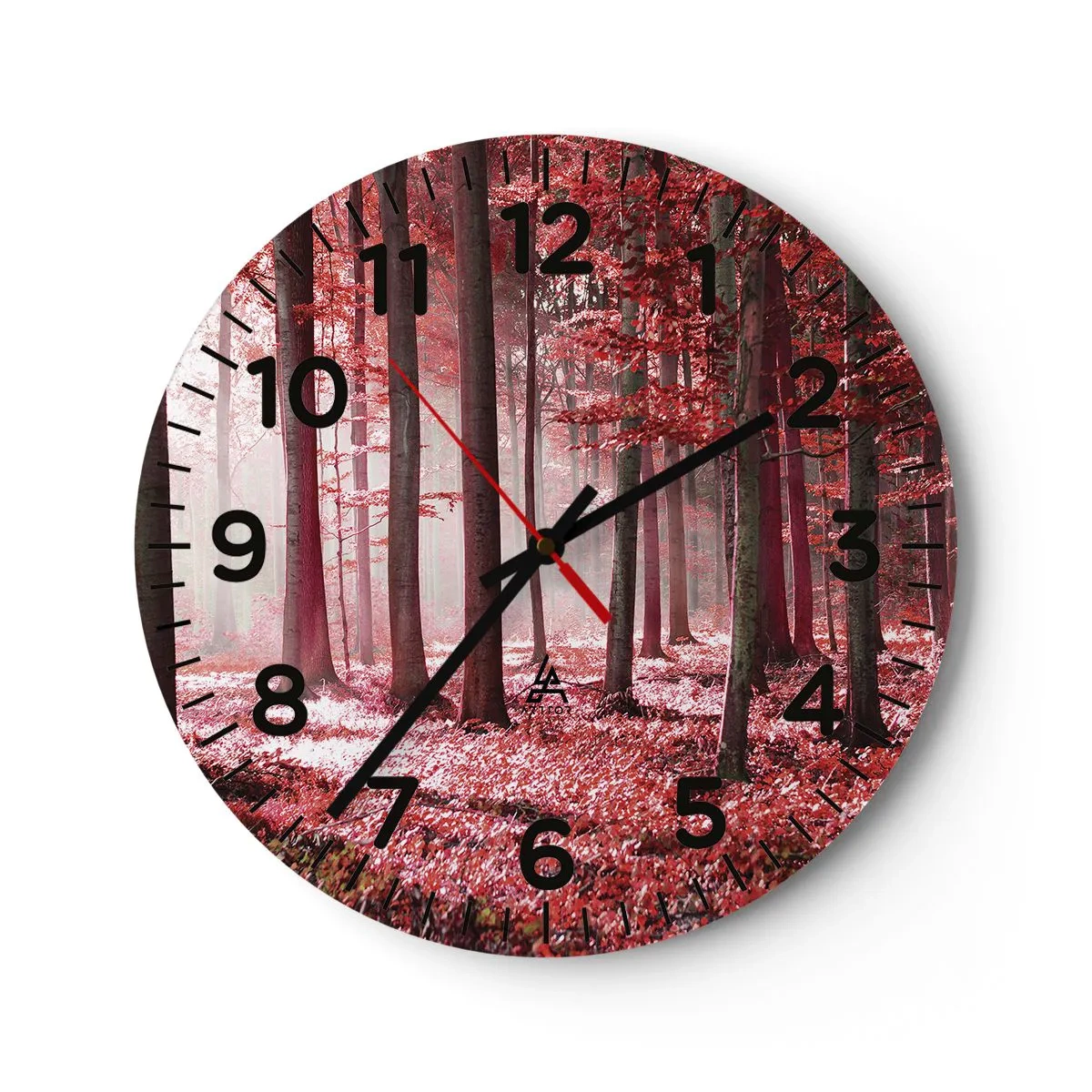 Wanduhr - Glasuhr - Rot ist genauso schön - 40x40 cm