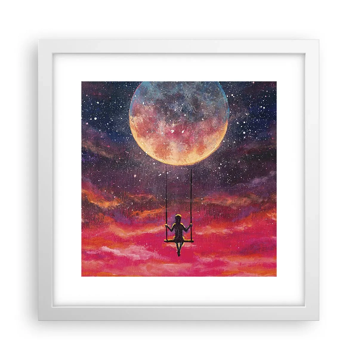 Poster in einem weißen Rahmen - Traum - 30x30 cm