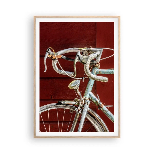 Poster in einem Rahmen aus heller Eiche - Geschaffen um zu siegen - 70x100 cm