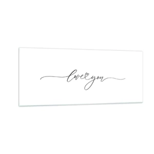 Glasbild - Bild auf glas - Schwarz auf weiß - 100x40 cm