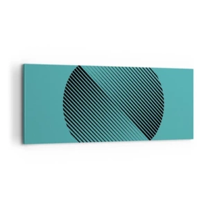 Bild auf Leinwand - Leinwandbild - Kreis – eine geometrische Variante - 100x40 cm