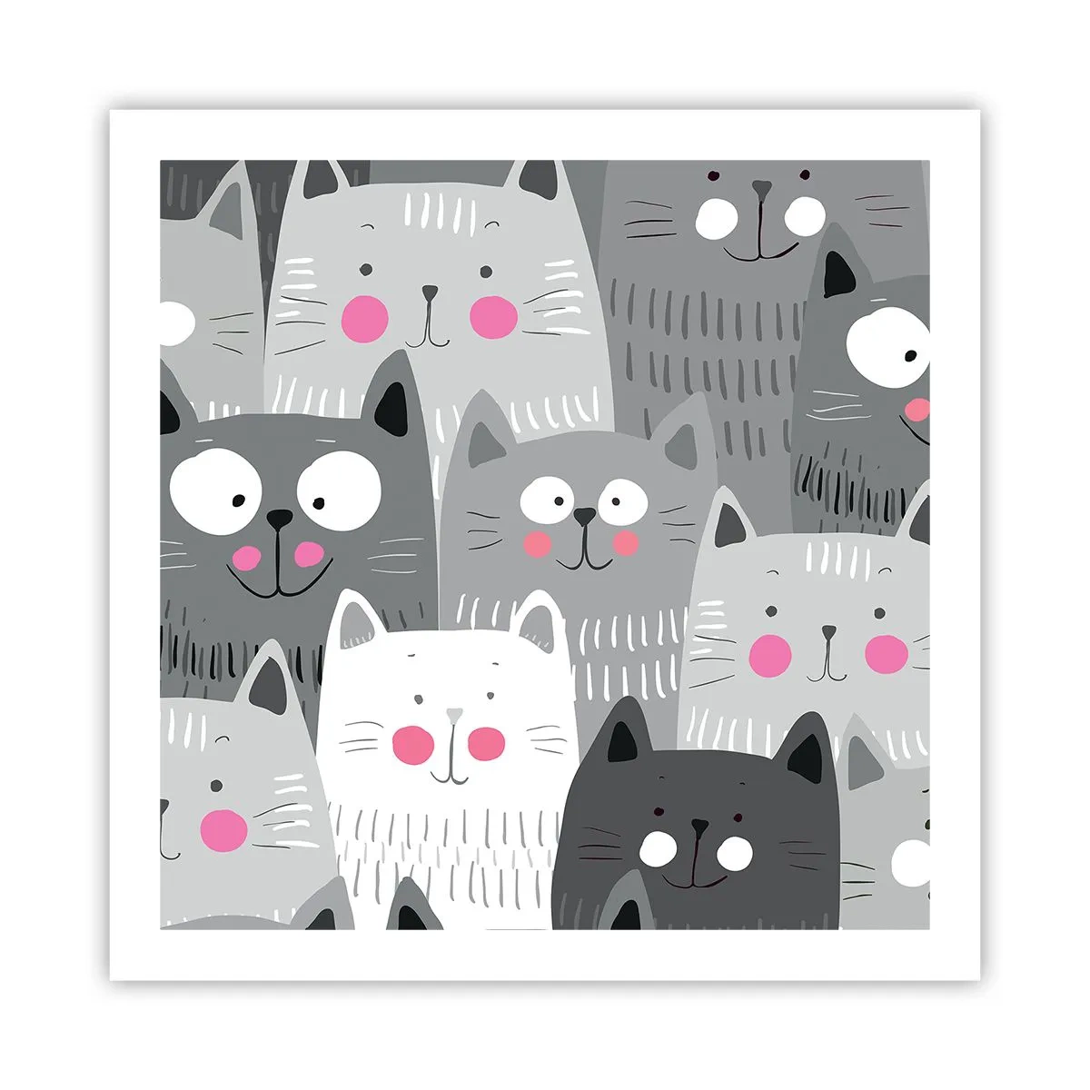 Poster - Katzenwelt - 60x60 cm