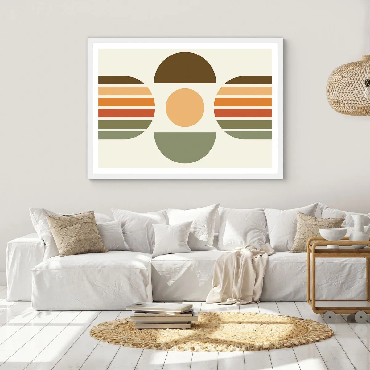 Poster in einem weißen Rahmen - In Erdtönen - 50x40 cm